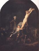 REMBRANDT Harmenszoon van Rijn The Raising of the Cross (mk33) oil painting picture wholesale